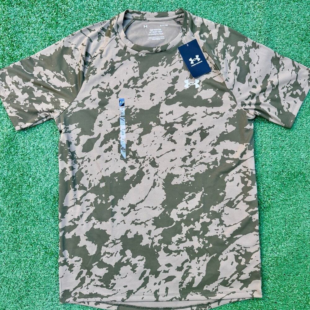 Under Armour 2.0 Army Tech Camouflage Shirt New With Tag Khaki Green Brown